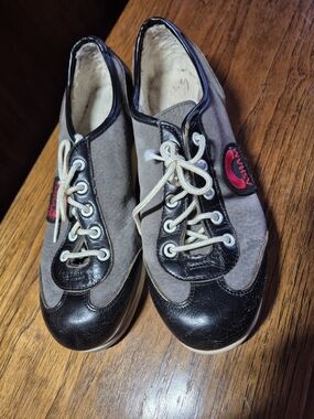 Vintage Asham Classic Black And Grey Curling Shoes